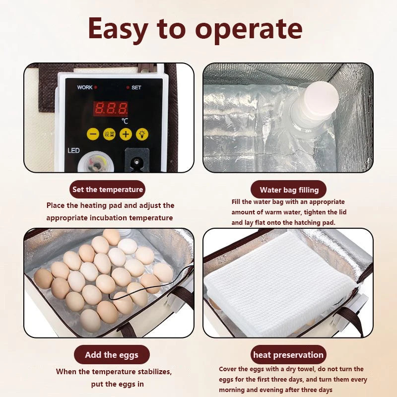 10 egg USB Egg Incubator with Thermostatic Incubator Manual Turnover Poultry Incubator Bionic Waterbed and Incubator