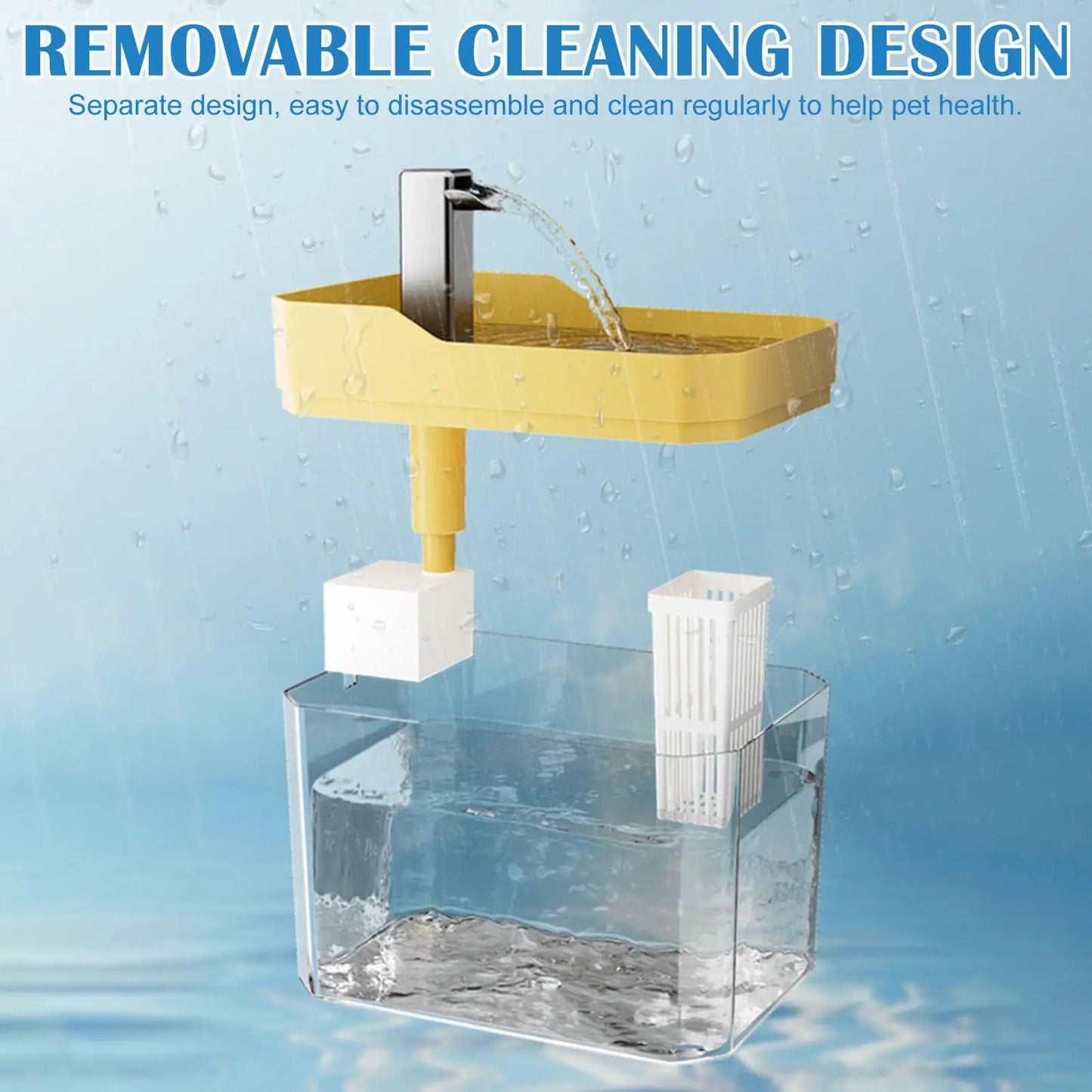 Cat Water Fountain Auto Filter Transparent  Drinker USB Anti-Dry Burning Recirculate Filtering Water Dispenser with Pump