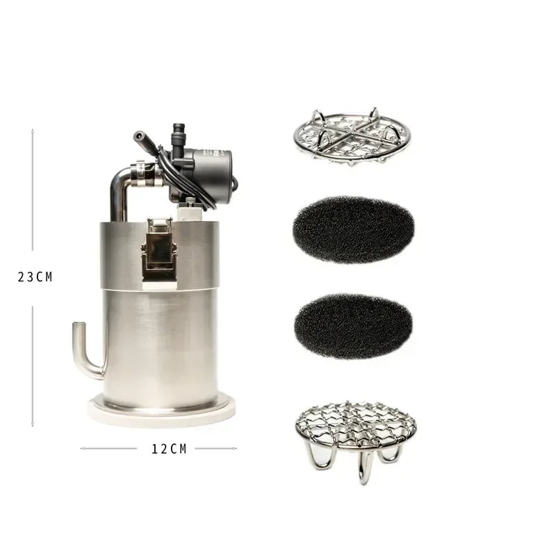 Aquarium Stainless Steel External Pro Canister Filters with Pump ADA Style Fish Tank Filter Bucket Barrel Aquarium filter Fish tank filter