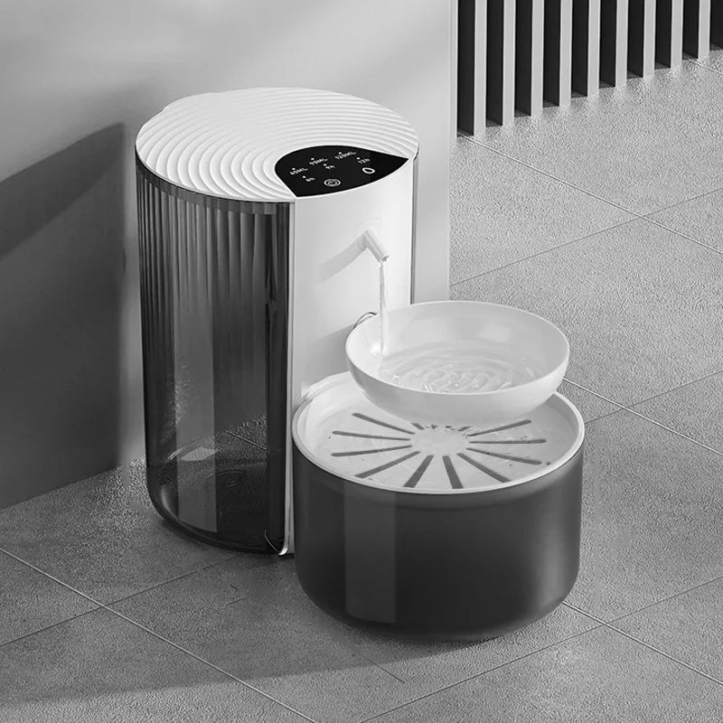 Large capacity 3L Pouring Cat Water Dispenser Smart Tilt Design Pet Water Fountain Separate Clean & Dirty Water For Cats Dogs