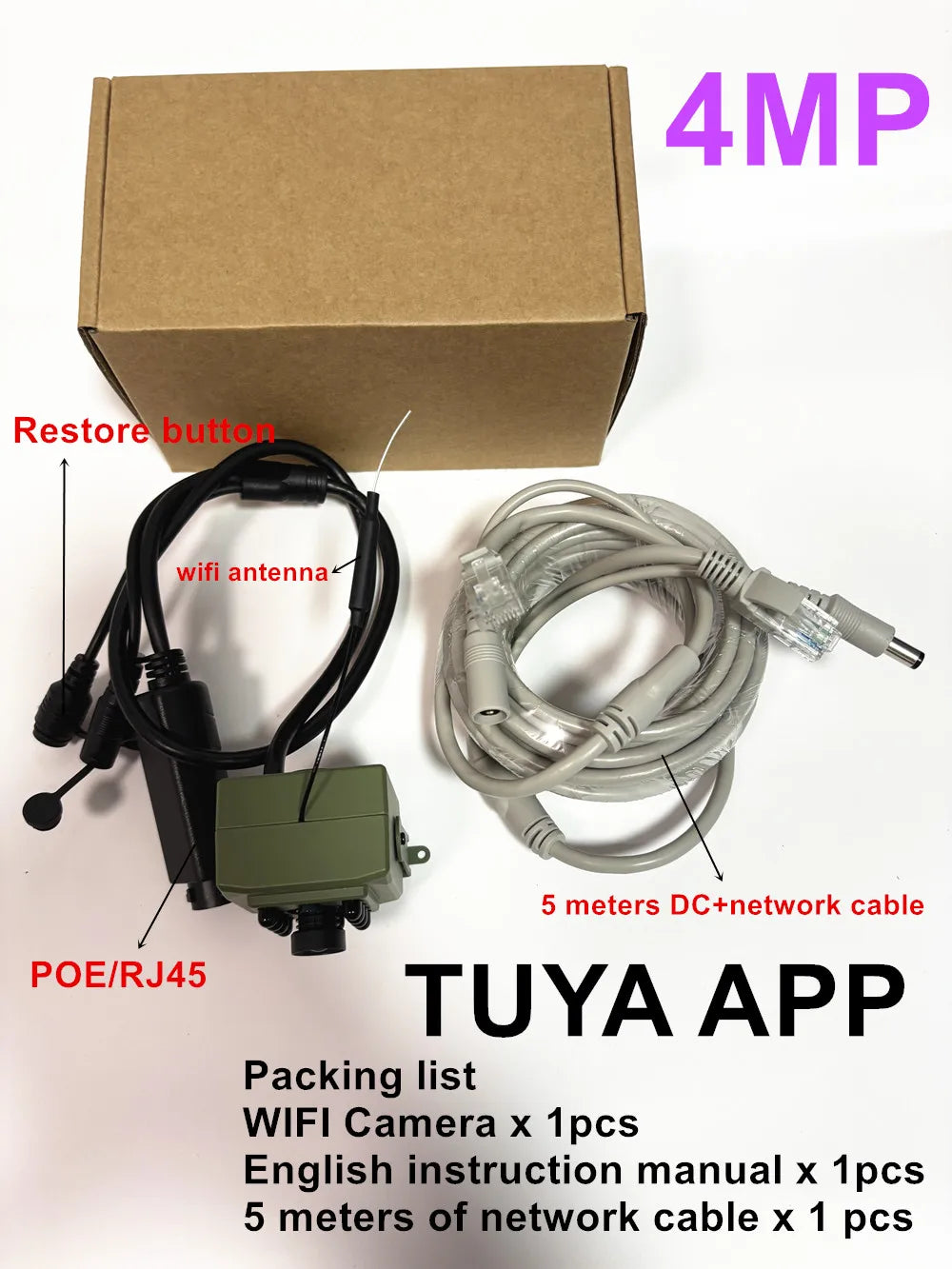 6MP 4MP POE 2K Tuya Mini Wireless WiFi IP Camera Bird Cage CIRCUT Night Vision Small Size Bird Nest Home Security CCTV Smart Life