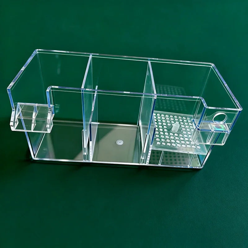 Hang-On Aquarium Filter Box Quiet Water Circulation System Dry-Wet Separation Filter Box for Small medium Fish Tank Turtle Tank