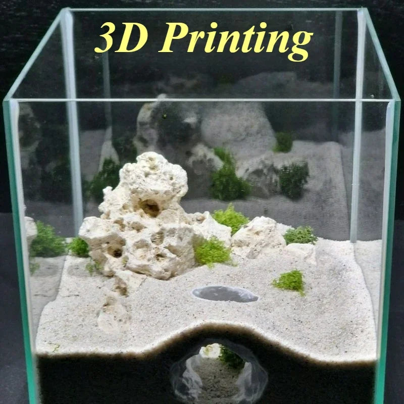 Fish Tank Landscaping Ornaments Rest, Breeding Aquarium Decoration Hidden Cave Shelter Hideout for Fish Shrimp Reptile Play
