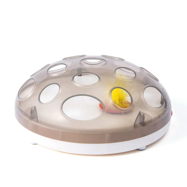 Electric Cat Toy Turntable Pet Interactive Kitten Catches Mouse Plush Toys Play Board Funny Cat Supplies Cats Scratching Board