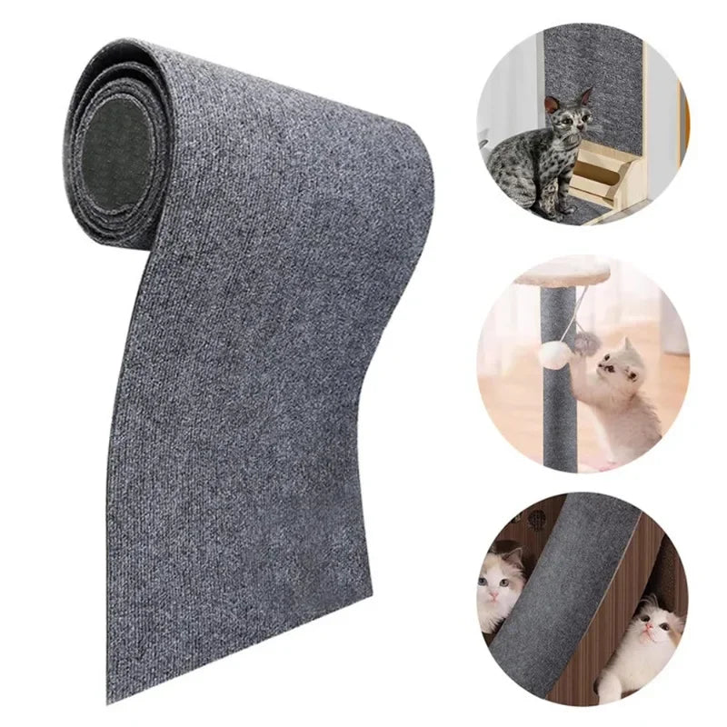 Trimmable Cat Scratching Mat Cat Scratcher Sofa Tape Scratching Post Self-adhesive Carpet Cat Scratch Board Cat Accessories
