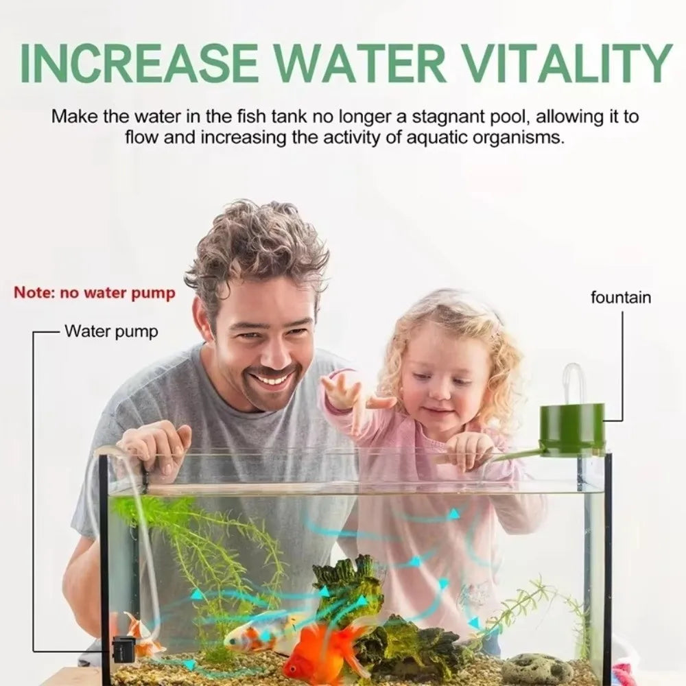 Durable Plastic Aquarium Filter Box Round Internal Filter Air Oxygen Aerator 3 in 1 220V Fish Tank Filter