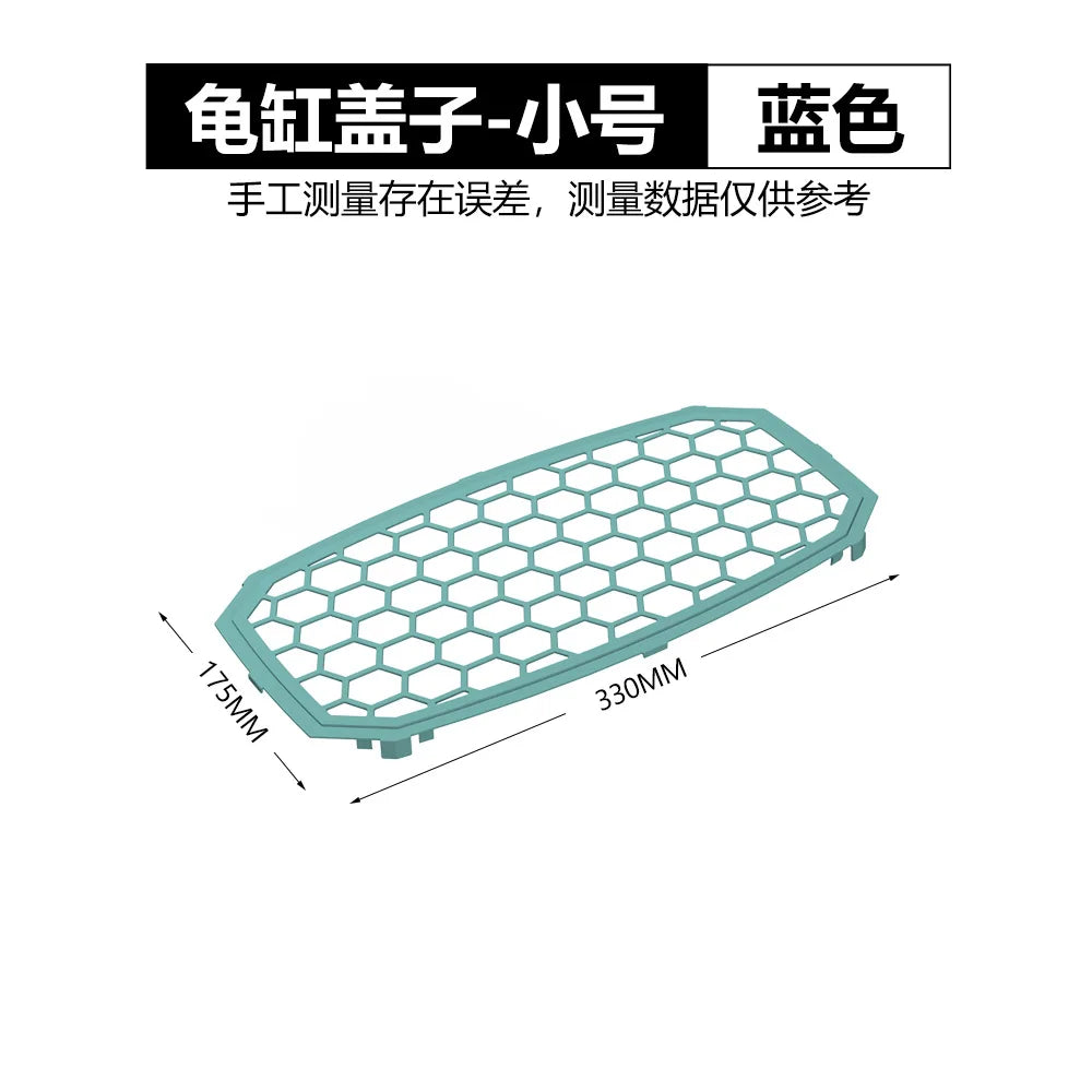 Reptile Turtle Vivarium Box with Basking Platform Tortoises Aquarium Tank Transparent Anti-Escape Cage Home Aquariums