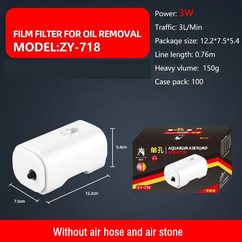 Aquarium Air Pump Ultra Silent High Energy Saving Oxygen Pump Fish Tank Aerator Adjustable Air Volume Pump 110/220V