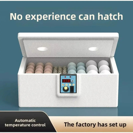 24-hour Thermostatic Small Poultry Egg Incubator Temperature Control Intelligent Biomimetic Waterbed Full Automatic Quiet