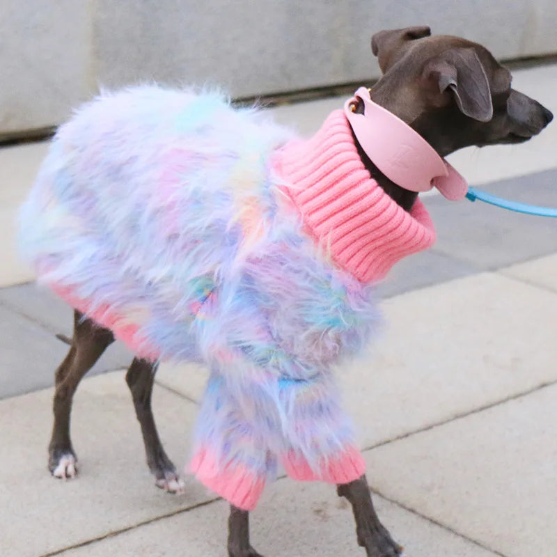 Pet Sweater Stretch Soft Turtleneck Italian Greyhound Whippet Sweater Autumn Winter Pet Sweater Small Dog Clothes S-3XL