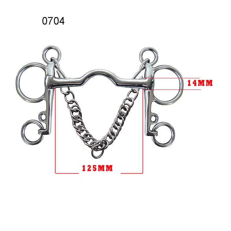 Professional Horse Bit Stainless Steel Chain Horse Snaffle Bit Equestrian Harness Equipment Product