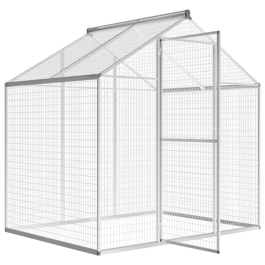 Outdoor aluminum aviary versatile bird home aluminum construction easy assembly  178x242x192 cm / 178x122x194 cm