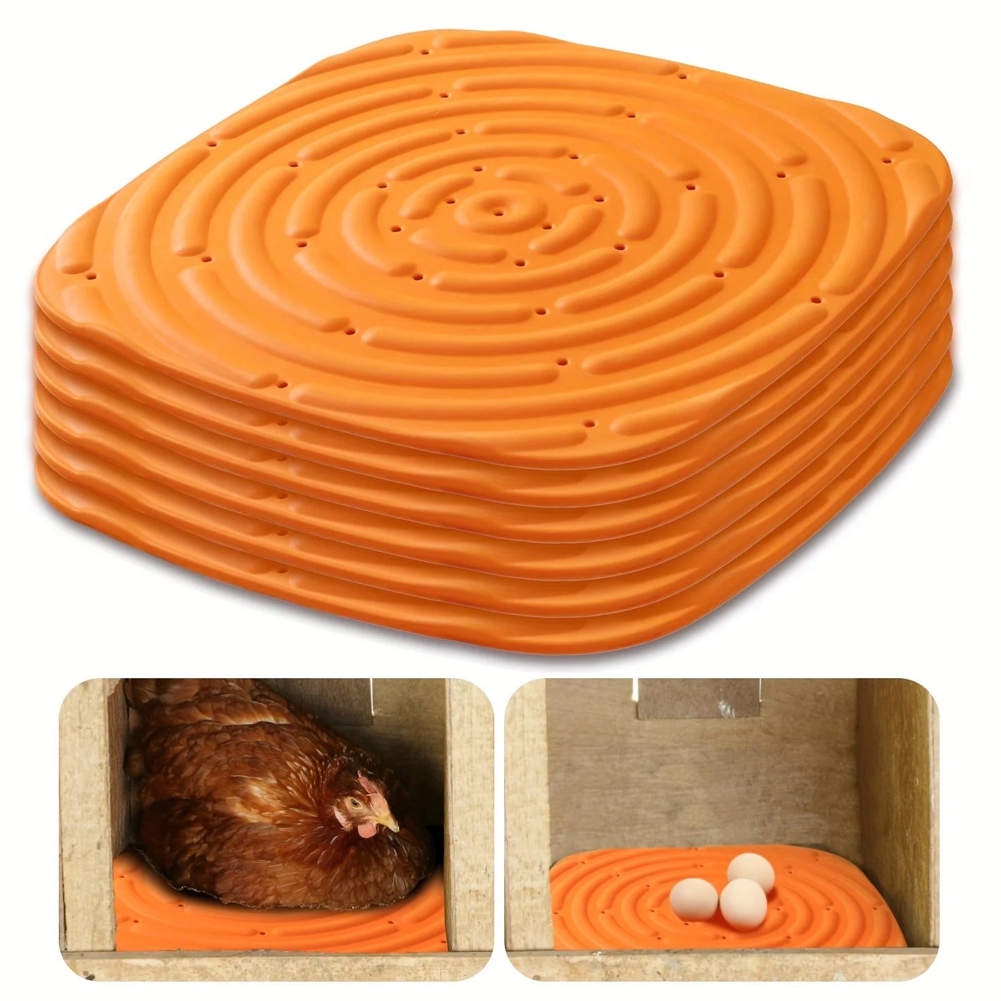 Soft & Durable 2pcs Washable Chicken Nesting Pads - Reusable Coop Liners for Portable Chicken Boxes