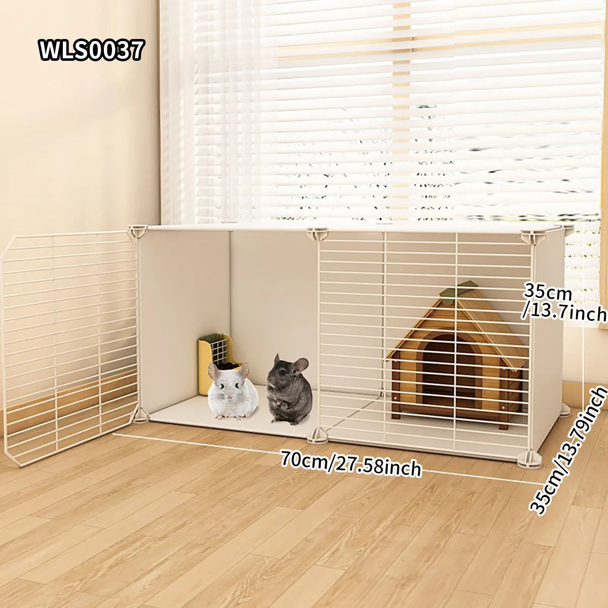Small Animal Cage for Home Use  with Toilet, Large Rabbit Cage, Sugar Glider Breeding Squirrel Cage with Tray