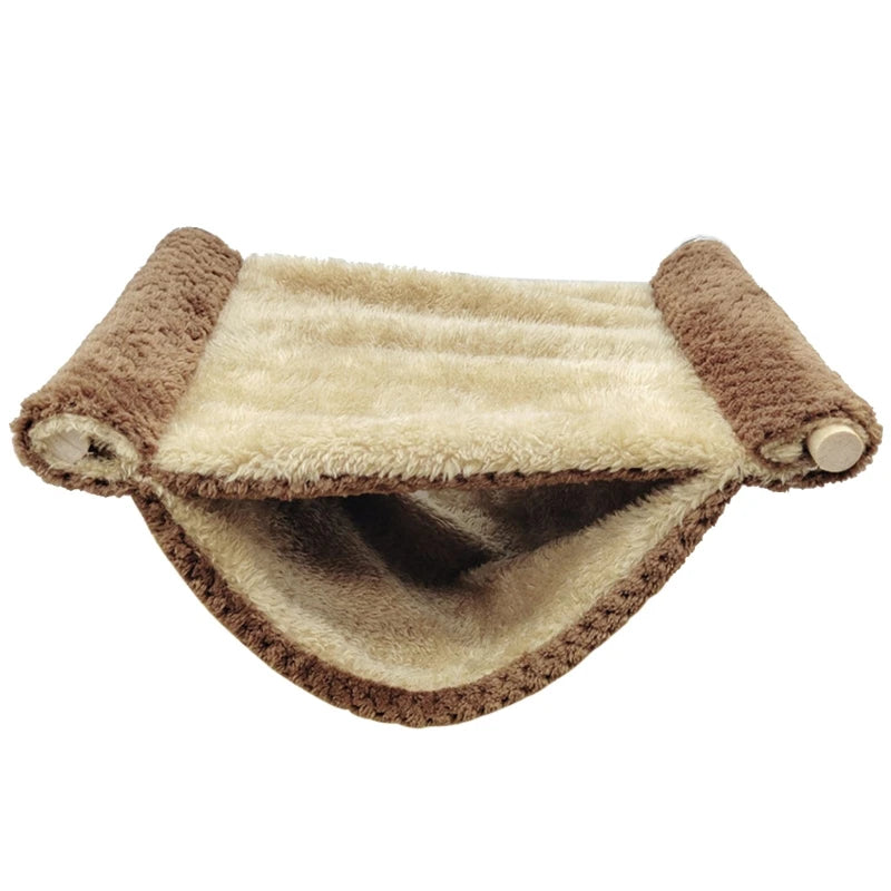 Guinea Pigs Warm Plush Hammock Nest Hamster Hanging Cotton Cave Hideaway Sugar Glider Sleeping Bed Small Animal Cage Accessories