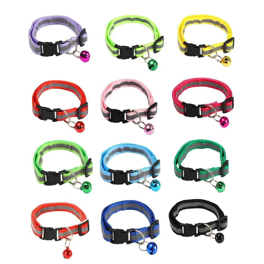 Reflective Flashing Easy Wear Nylon For Puppy Kitten Dog Accessories Pet Supplies Cat Collar Pet Collar