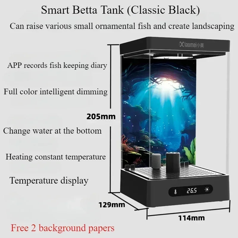 Smart betta dedicated fish tank desktop mini small ecological self-circulating desktop aquarium fish tank