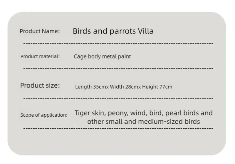 New bird cage parrot bird cage panoramic acrylic cage splash proof viewing flying cloud villa home birdcage display cage