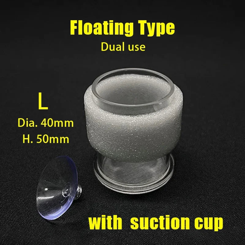Clear Acrylic Aquarium Fish Feeder Anti-drift Shrimp Egg Fish Food Feeding Ring Betta Fish Tank Feeding Cup Aquarium Accessories