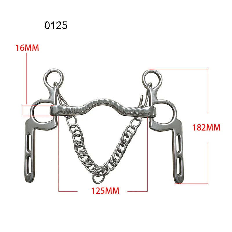Professional Horse Bit Stainless Steel Chain Horse Snaffle Bit Equestrian Harness Equipment Product