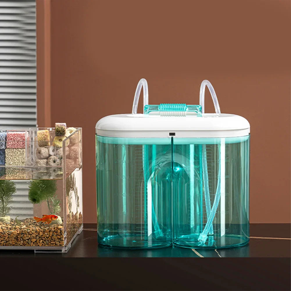 3000ML Automatic Aquarium Water Change Bucket Electric Pump Fish Aquatic Tank Water Changer Bucket Dual Aquarium Cleaning Tools