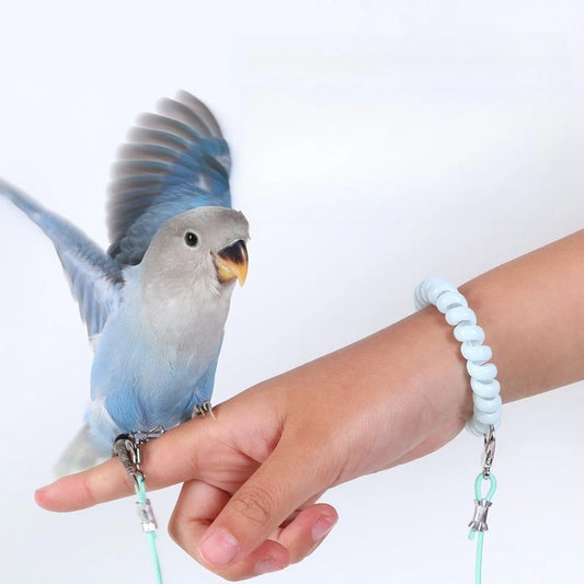 Parrot Bird Flying Training Leash Ultra-light Flexible Rope Anti-bite Leg Ring Harness Outdoor Macaw Cockatiel Starling