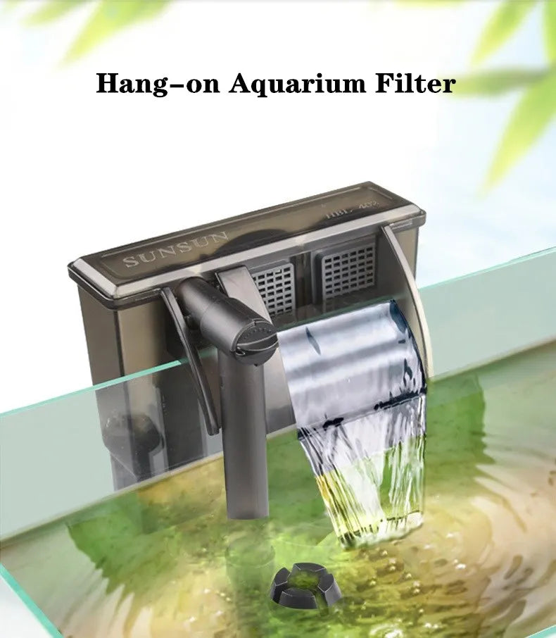 Aquarium Filter External Hanging Filter Pump Fish Tank Water Pump Waterfall Maker Water Circulation Filter Aquarium Accessories