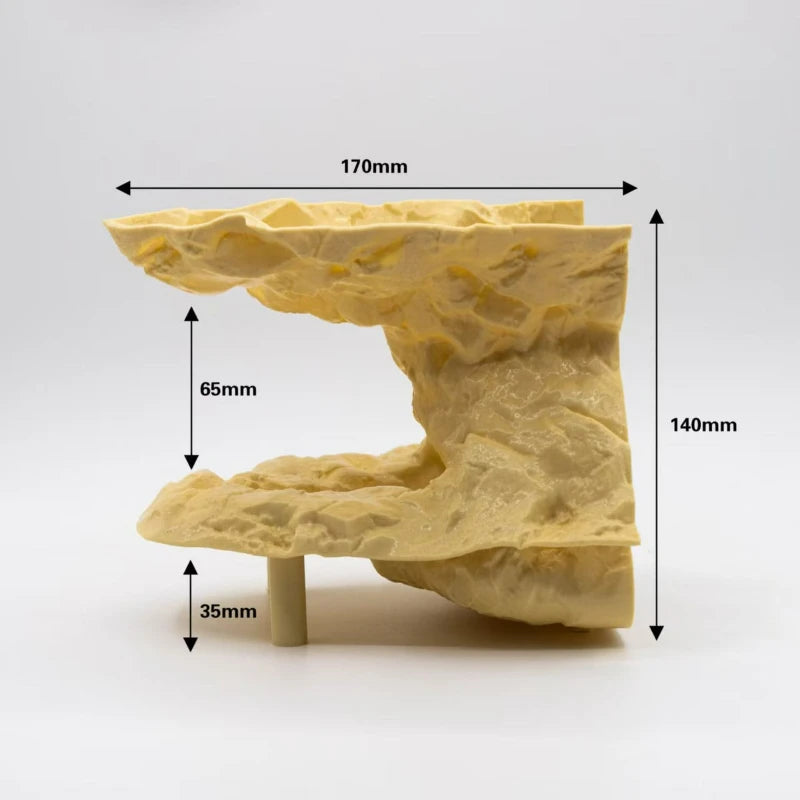 Fish Tank Cliff  & Underground Cave Shelter for Fish Shrimp Reptile Hiding, Landscaping Ornament 3D Printed Aquarium Decoration