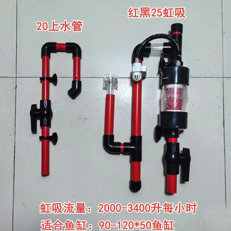 No punching, upper filter, bottom filter, siphon anti-overflow, automatic start-stop fish tank turnover box bottom filter