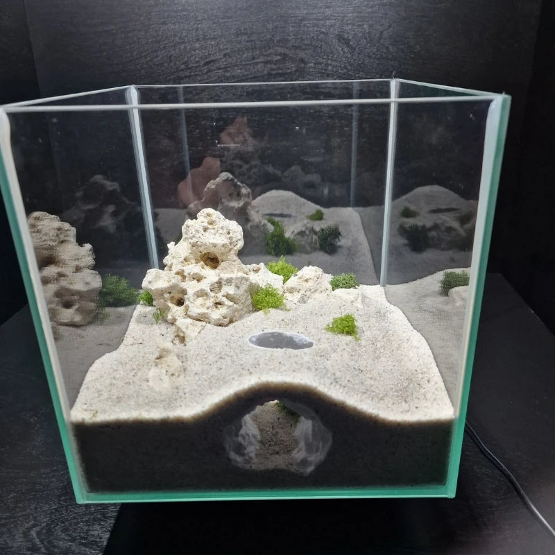 Fish Tank Landscaping Ornaments Rest, Breeding Aquarium Decoration Hidden Cave Shelter Hideout for Fish Shrimp Reptile Play