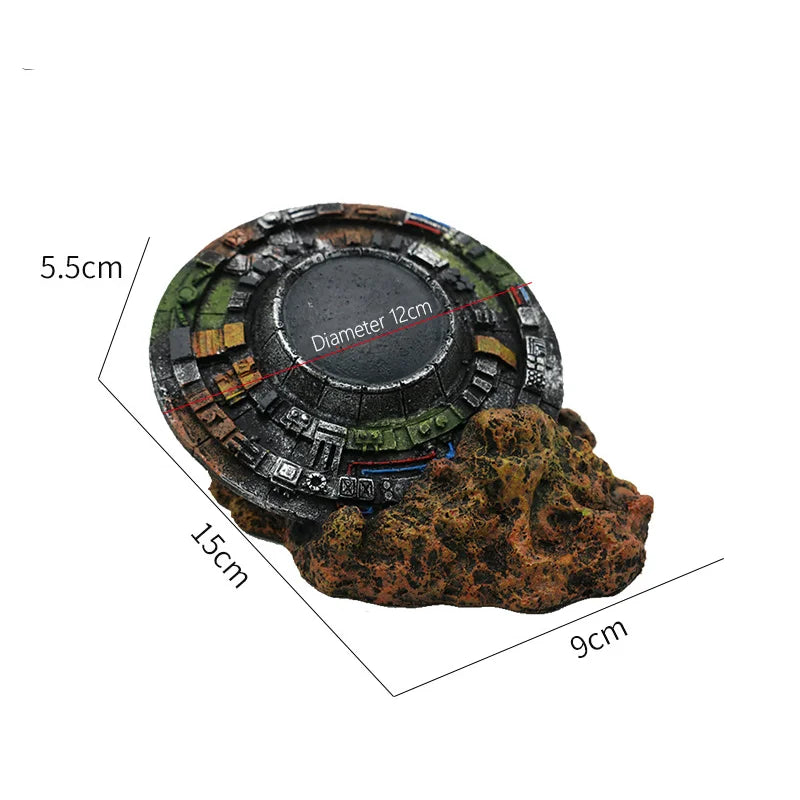 Resin Reptile Hide Cave Terrarium Decoration Lizards Snake Turtle Shelter Hide Rest Cave Reptiles Box Aquarium Landscape Decor