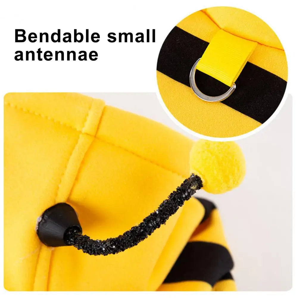 Bee Pet Puppy Coat Apparel Outfit Dog Hoodies Dog Halloween Clothes Winter Cat Holiday Cosplay Outfit for Small Medium Dogs Cats