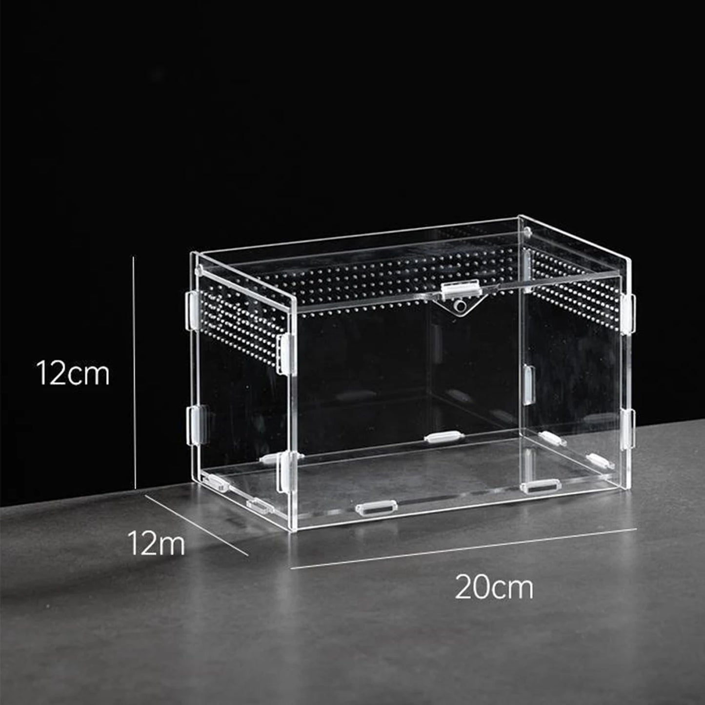 Acrylic Transparent Reptile Terrarium Breeding Box Turtle Cage Nano Arboreal Tarantula Bearded Dragon Reptiles Habitat