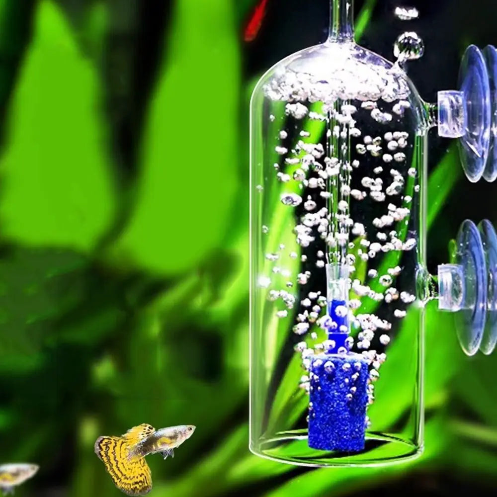 Crystal Glass Fish Tank Dissolved Oxygen Device Anti-Splash Design Preventing Water Splashing Fish Tank Oxygen Aerator