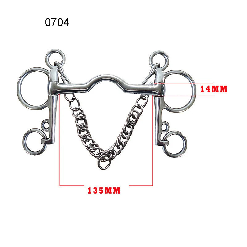 Professional Horse Bit Stainless Steel Chain Horse Snaffle Bit Equestrian Harness Equipment Product