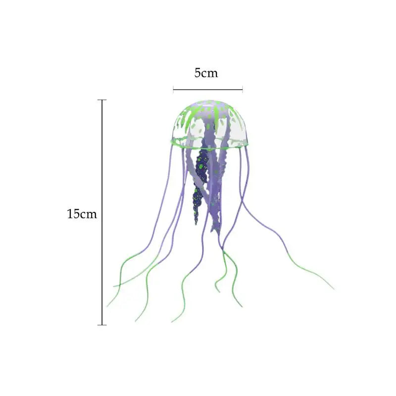 Simulated Glowing Effect Jellyfish  Miniature Figurines Gifts