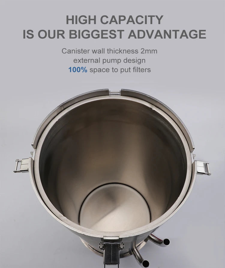 ADA Style External Aquarium Canister Stainless Steel Pro Canister Filter Fish Tank Filter Bucket Barrel Filter for Aquariums