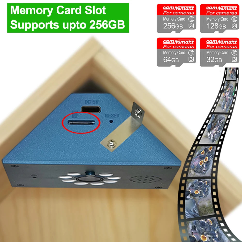 Tuya Smart Life WiFi HD Camera for Bird House Wireless APP Remote Live View Night Vision Plug-in Power Easy Install DIY Gift