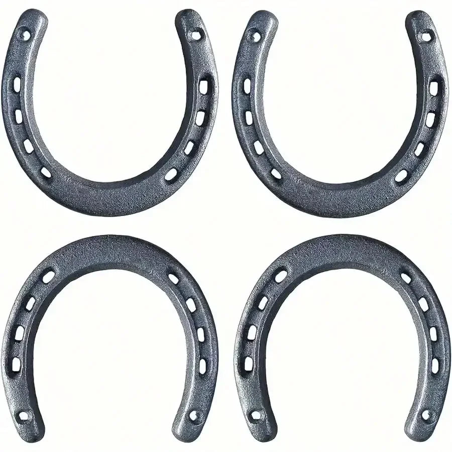 1/4 Pcs Cast Iron Horseshoes  Hoof Care Excellent Grip and Stability Features Resistant to Wear and Tear for Long Term Use