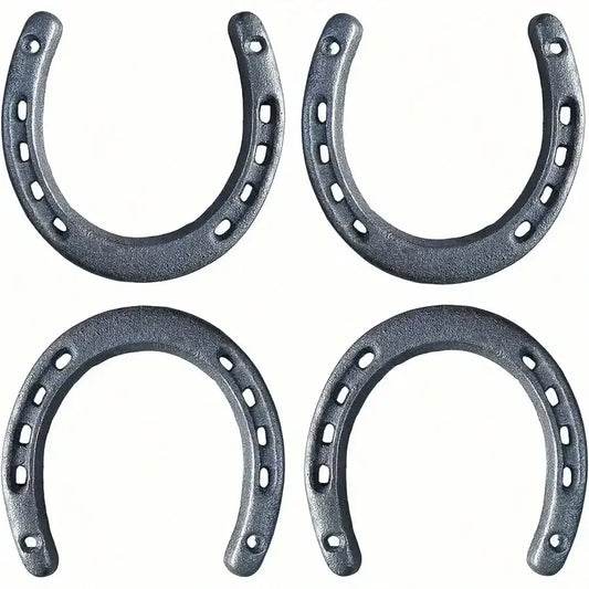 1/4 Pcs Cast Iron Horseshoes  Hoof Care Excellent Grip and Stability Features Resistant to Wear and Tear for Long Term Use