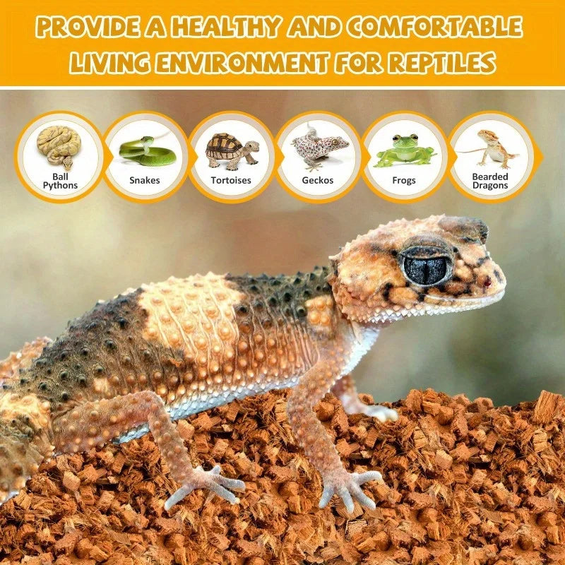 Turtle Natural Coconut Chip Reptiles Bedding Compressed Coco Husk Chips Terrarium Substrate Snake Gecko Lizard Bearded Dragon Frogs