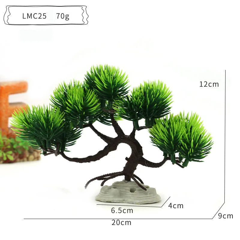 Aquarium Ornaments Simulation Plants Fish Tank Landscaping Decorations Plastic Water Plants Flowers Trees  Accessories