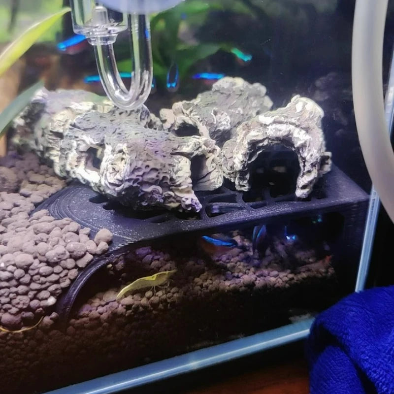 Fish Tank Hiding Cave for Small Fish and Shrimp Reptile Breeding Rest Play, Underground Cave, Aquarium Landscape Decoration