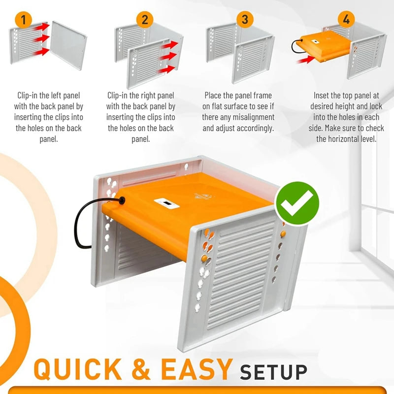 Chick Brooder Heating Plate Chicken Brooder Heater With Adjustable Height And Angle, Digital Temperature Control