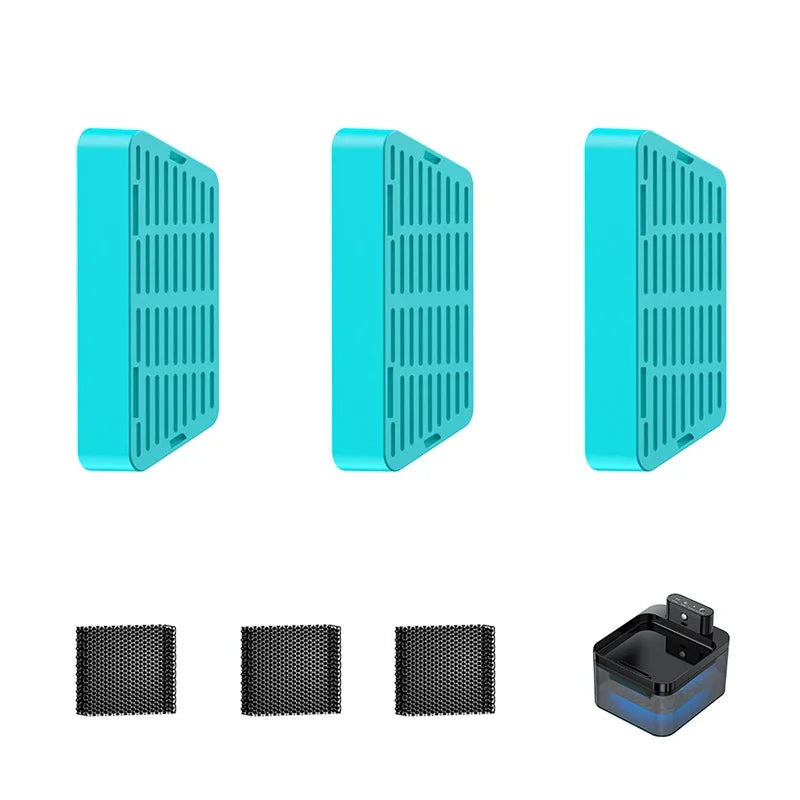 ROJECO Replaceable Water Fountain Filter For 2.2L Wireless Cat Water Fountain Filters Pet Water Purifier Filter Cat Accessories