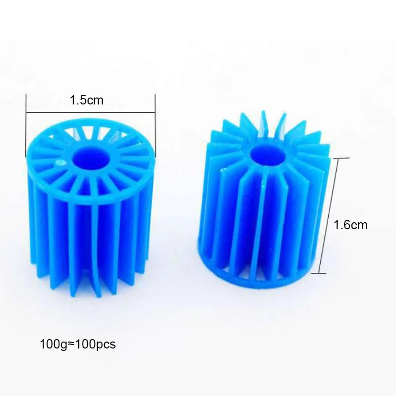 Aquarium Filter Fish Tank Fluidized Moving Bed Filter Bubble Bio Filter Media With Air Stone And Sponge Filters Transparent