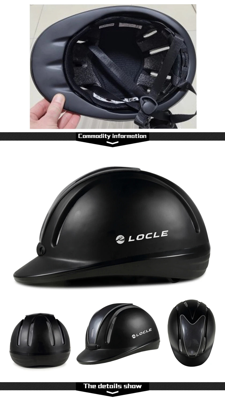 LOCLE Women Men Half Cover Sport Protective Anti Impact Cap Equestrian Helmet Adult Horse Riding Guard Hat Horse Equipment