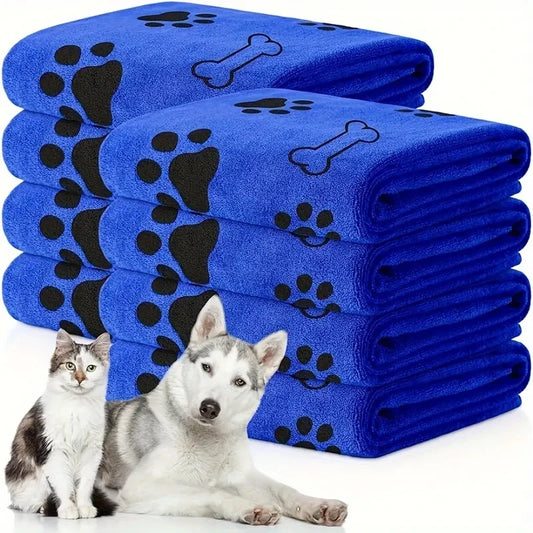 2pcs Soft Microfiber Dog Towels - Quick Dry, Absorbent Pet Bath & Grooming Towels For Dogs Pet Bath Drying Towels