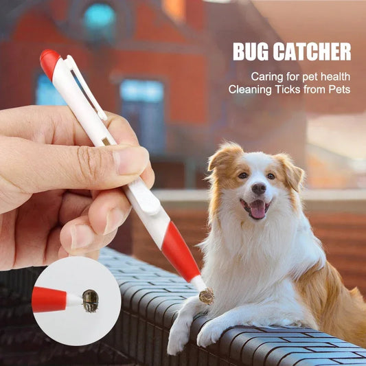 Pet Bug Catching Pen Anti Dog Ticks And Fleas Flea Tick Tweezers Clip Remover Rabbit Flea Groom Care Tools