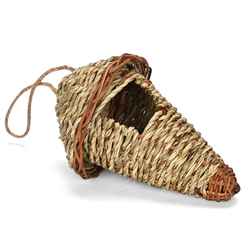 16 different Birds Nests Bird Cage Natural Grass Egg Cage Bird House Outdoor Decorative Weaved Hanging Parrot Nest Houses Pet Bedroom